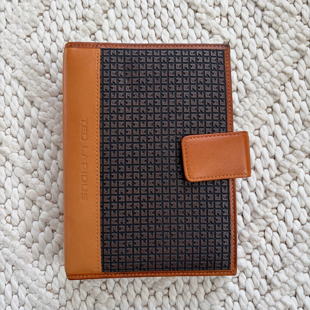 Vintage TED LAPIDUS Designer Genuine Leather Organizer Planner NEW NWOT
